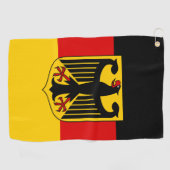 Serviette De Golf Drapeau allemand & Armoiries, supporters de Deutsc (Horizontal)