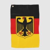 Serviette De Golf Drapeau allemand & Armoiries, supporters de Deutsc (Devant)