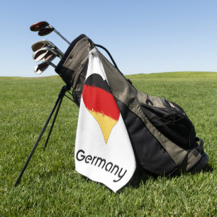 Serviette De Golf Drapeau allemand I Heart Allemagne