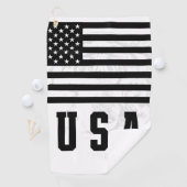 Serviette de golf drapeau américain (En situation)