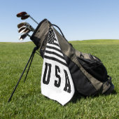 Serviette de golf drapeau américain (Vert)