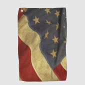 Serviette De Golf Drapeau américain affligé (Devant)