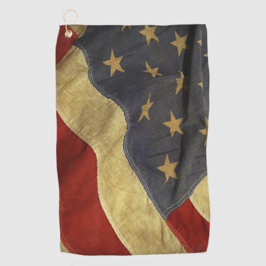 Serviette De Golf Drapeau américain affligé (Devant)