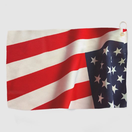 Serviette De Golf Drapeau américain closeuse (Horizontal)