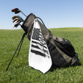 Serviette De Golf Drapeau américain de Disk Golf (Vert)