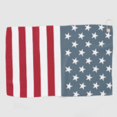 Serviette De Golf Drapeau américain des étoiles patriotiques (Horizontal)