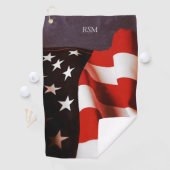 Serviette De Golf Drapeau américain drapé (En situation)