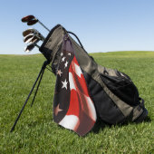 Serviette De Golf Drapeau américain drapé (Vert)