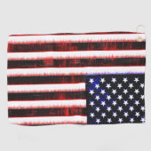 Serviette De Golf Drapeau américain - Drapeau américain, cramponné (Horizontal)