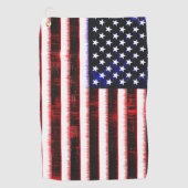 Serviette De Golf Drapeau américain - Drapeau américain, cramponné (Devant)