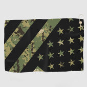 Serviette De Golf Drapeau américain du Camouflage numérique militair (Horizontal)