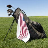 Serviette De Golf Drapeau américain en lambeaux (Vert)