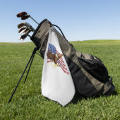 Serviette De Golf Drapeau américain et aigle (Vert)