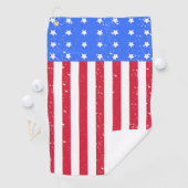 Serviette de golf drapeau américain étoiles rayure (En situation)