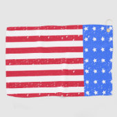 Serviette de golf drapeau américain étoiles rayure (Horizontal)