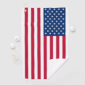 Serviette De Golf Drapeau américain flou (En situation)