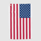 Serviette De Golf Drapeau américain flou (Devant)