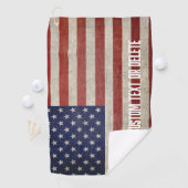 Serviette De Golf Drapeau américain patiné et en détresse (En situation)