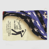 Serviette De Golf Drapeau américain patriotique chrétien (Horizontal)