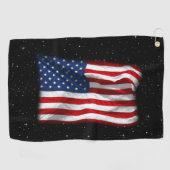 Serviette De Golf Drapeau américain patriotique États-Unis (Horizontal)