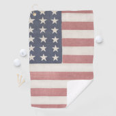 Serviette De Golf Drapeau américain rustique Americana (En situation)