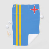 Serviette De Golf Drapeau Aruba Golf Towne (En situation)