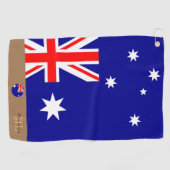 Serviette De Golf Drapeau australien monogrammé (Horizontal)