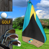 Serviette De Golf Drapeau Bahamas & Bahamas monogrammed Golf Towel