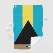 Serviette De Golf Drapeau Bahamas & Bahamas monogrammed Golf Towel (En situation)