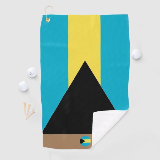 Serviette De Golf Drapeau Bahamas & Bahamas monogrammed Golf Towel (En situation)