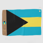 Serviette De Golf Drapeau Bahamas & Bahamas monogrammed Golf Towel (Horizontal)