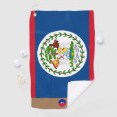 Serviette De Golf Drapeau Belize & Belize monogrammed Golf Towel (En situation)