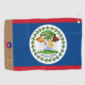 Serviette De Golf Drapeau Belize & Belize monogrammed Golf Towel (Horizontal)