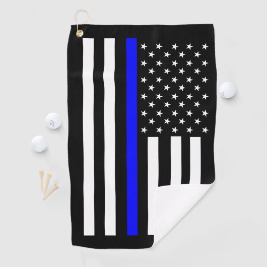 Serviette De Golf Drapeau bleu mince (En situation)