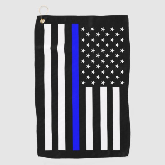 Serviette De Golf Drapeau bleu mince (Devant)