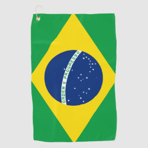 Serviette De Golf Drapeau brésilien et vacances de golf Brésil /spor