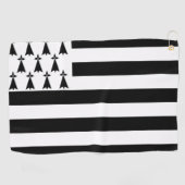 Serviette De Golf Drapeau breton (Gwenn-ha-du) Golf Towel (Horizontal)