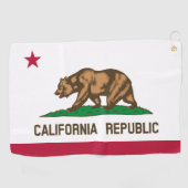 Serviette De Golf Drapeau californien & Californie vacances de golf (Horizontal)
