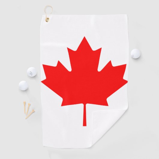 Serviette De Golf Drapeau canadien Feuille d'érable rouge (En situation)