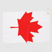 Serviette De Golf Drapeau canadien Feuille d'érable rouge (Horizontal)