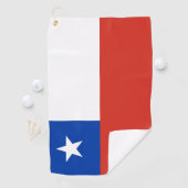 Serviette De Golf Drapeau chilien & vacances de golf au Chili /sport (En situation)