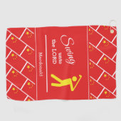 Serviette De Golf DRAPEAU CHINOIS Personnalisé Chrétien Swing Au Sei (Horizontal)