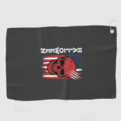 Serviette De Golf Drapeau crâne Halloween Vector Design_1 (Horizontal)
