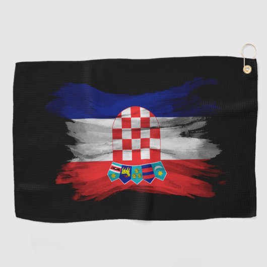 Serviette De Golf Drapeau croate bracelet, drapeau national (Horizontal)