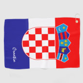 Serviette De Golf Drapeau croate & Voyage Croatie, vacances /sport (Horizontal)