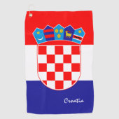 Serviette De Golf Drapeau croate & Voyage Croatie, vacances /sport (Devant)