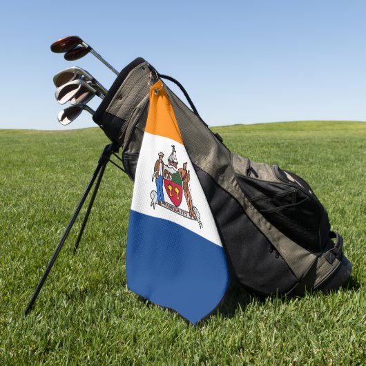 Serviette De Golf Drapeau d'Albany, New York (Vert)