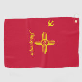 Serviette De Golf Drapeau d'Albuquerque, Nouveau-Mexique (Horizontal)