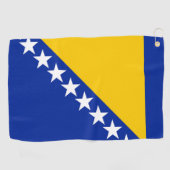 Serviette De Golf Drapeau de Bosnie-Herzégovine (Horizontal)