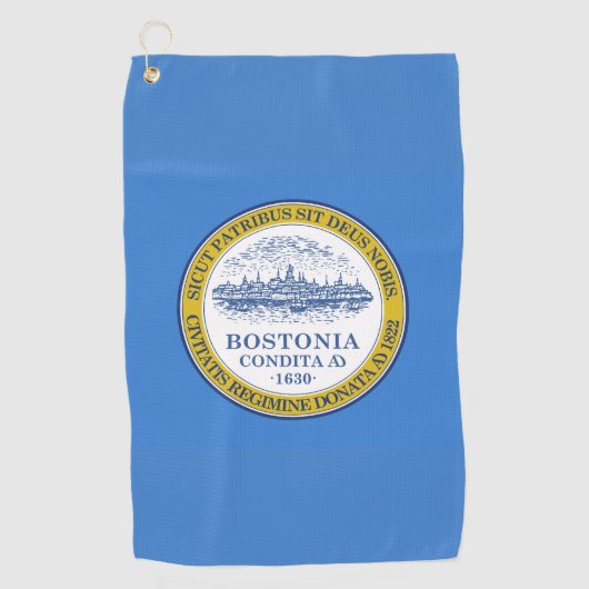 Serviette De Golf Drapeau de Boston, Massachusetts (Devant)
